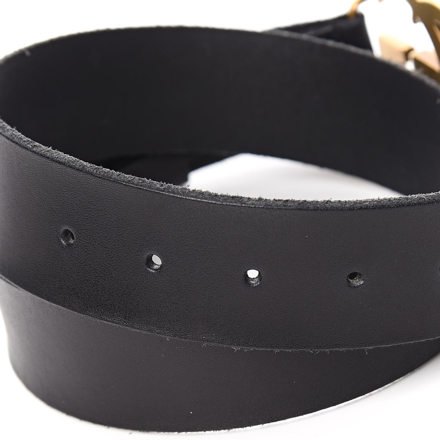 Gucci Faded Calfskin Double G 40mm Belt 75 30 Black 5 of 6