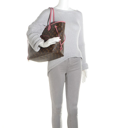 Louis Vuitton Monogram Articles de Voyage Ikat Neverfull MM Rose Velours 2 of 7
