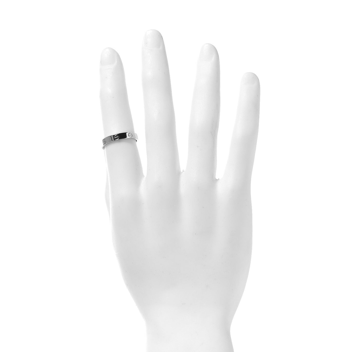 18K White Gold 3.5mm LOVE Wedding Band Ring 60 9