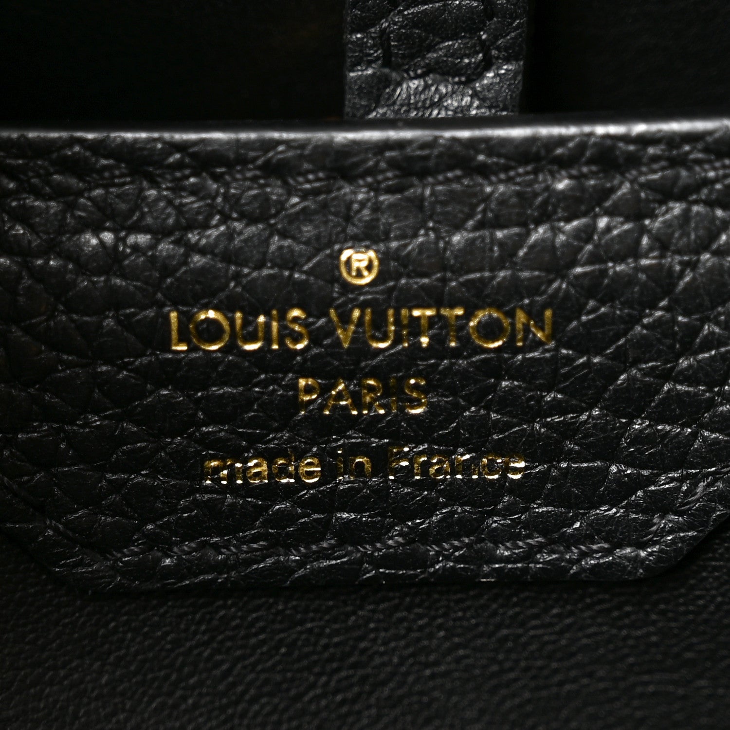 Louis Vuitton Taurillon Studded Capucines PM Black 6 of 9