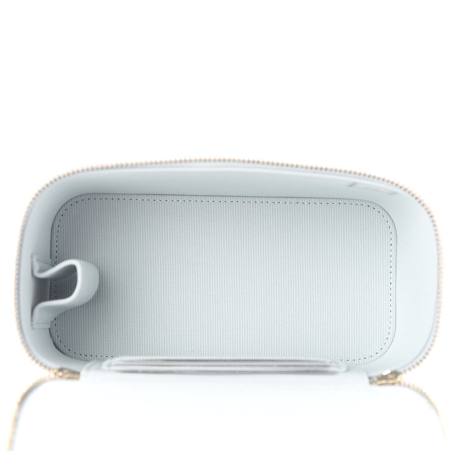 Chanel Lambskin Quilted Small Top Handle Vanity Case With Chain Light Blue 5 of 9
