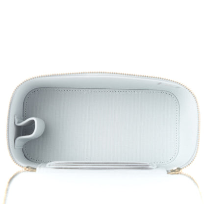 Chanel Lambskin Quilted Small Top Handle Vanity Case With Chain Light Blue 5 of 9