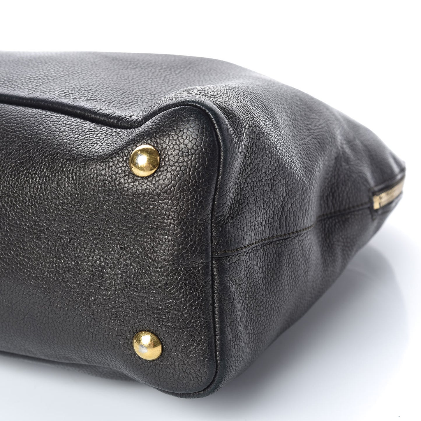 Metallic Calfskin Large Calypso Tote Grey