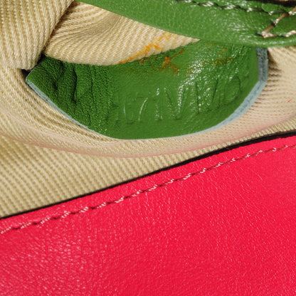 Valentino Garavani Vitello Colorblock Mini Rockstud Flap Saddle Crossbody Bag Deep Rose Green Grey Scarlet 7 of 8