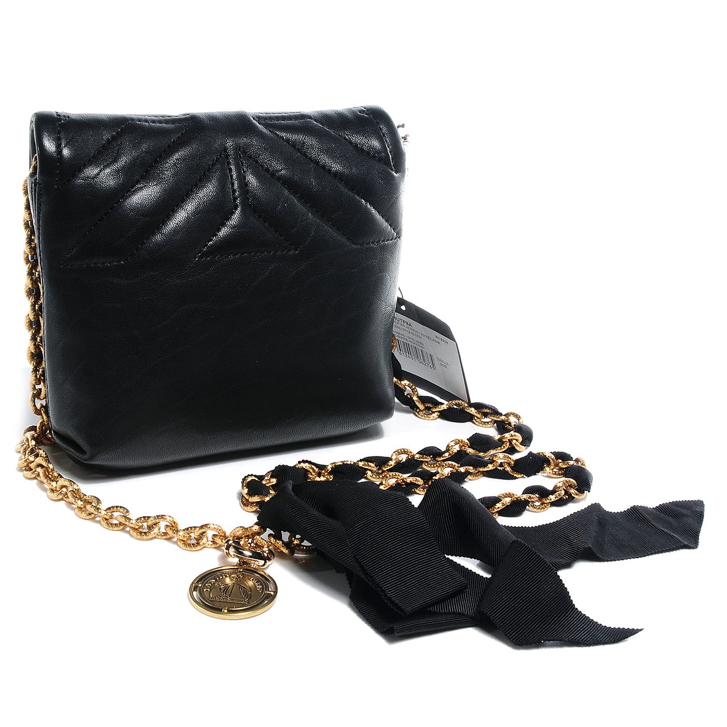 Lambskin Happy Mini Pop Quilted Crossbody Black