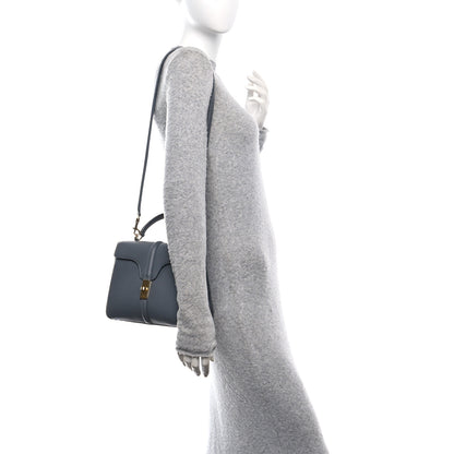 Celine Grained Calfskin Small 16 Top Handle Bag Medium Grey 3 of 9