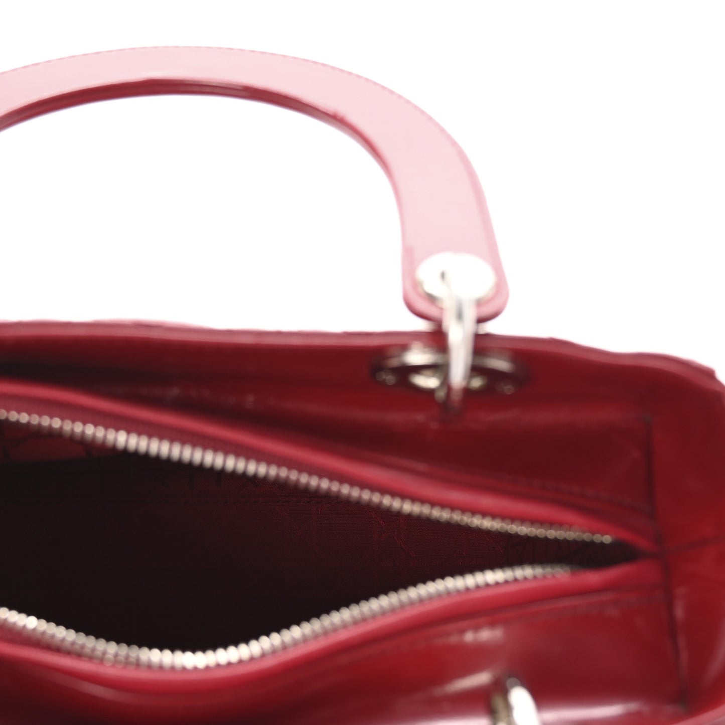 Patent Cannage Medium Lady Dior Burgundy Red