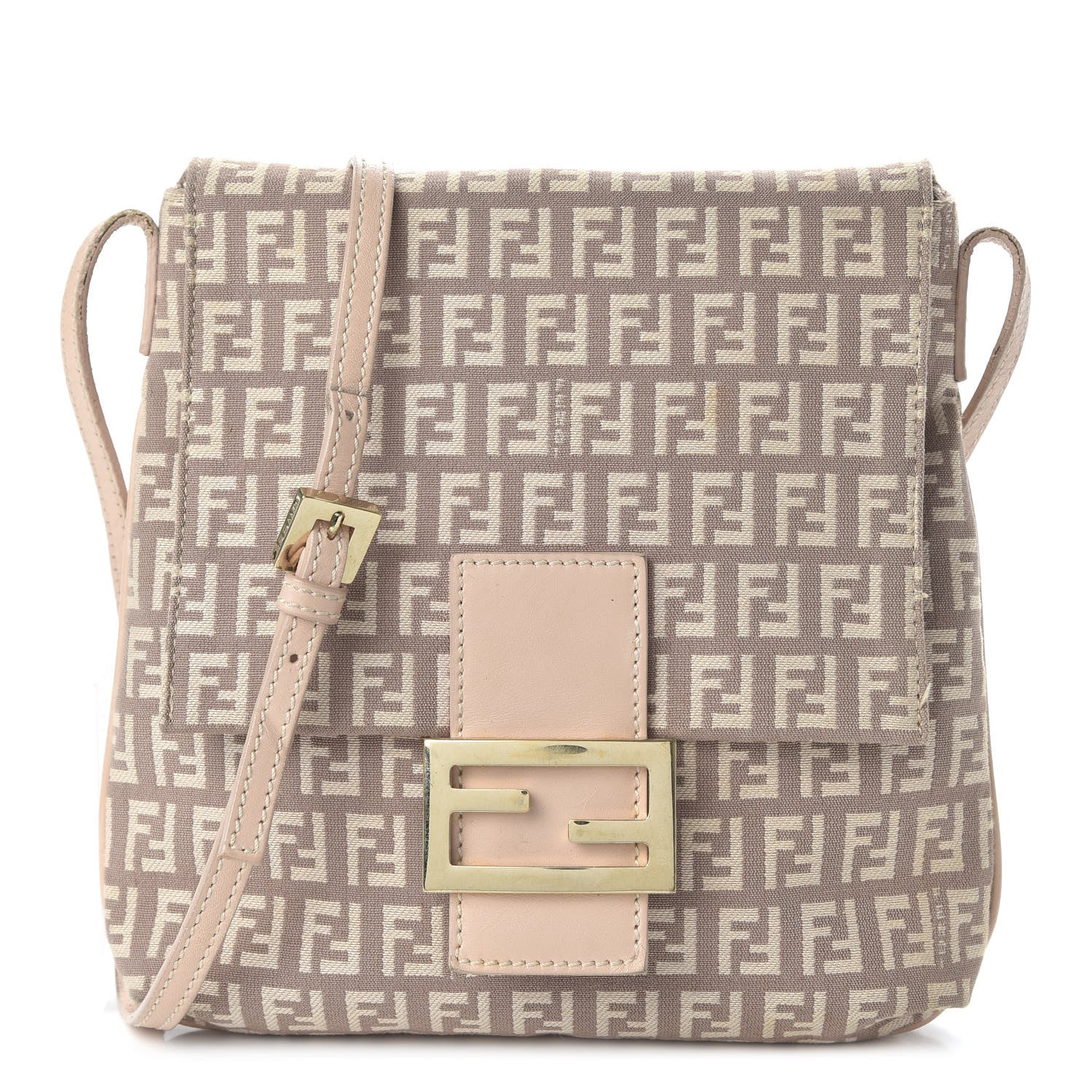 Fendi Zucchino Vitello Tube Messenger Bag Cipria Teint Cipria 1 of 11