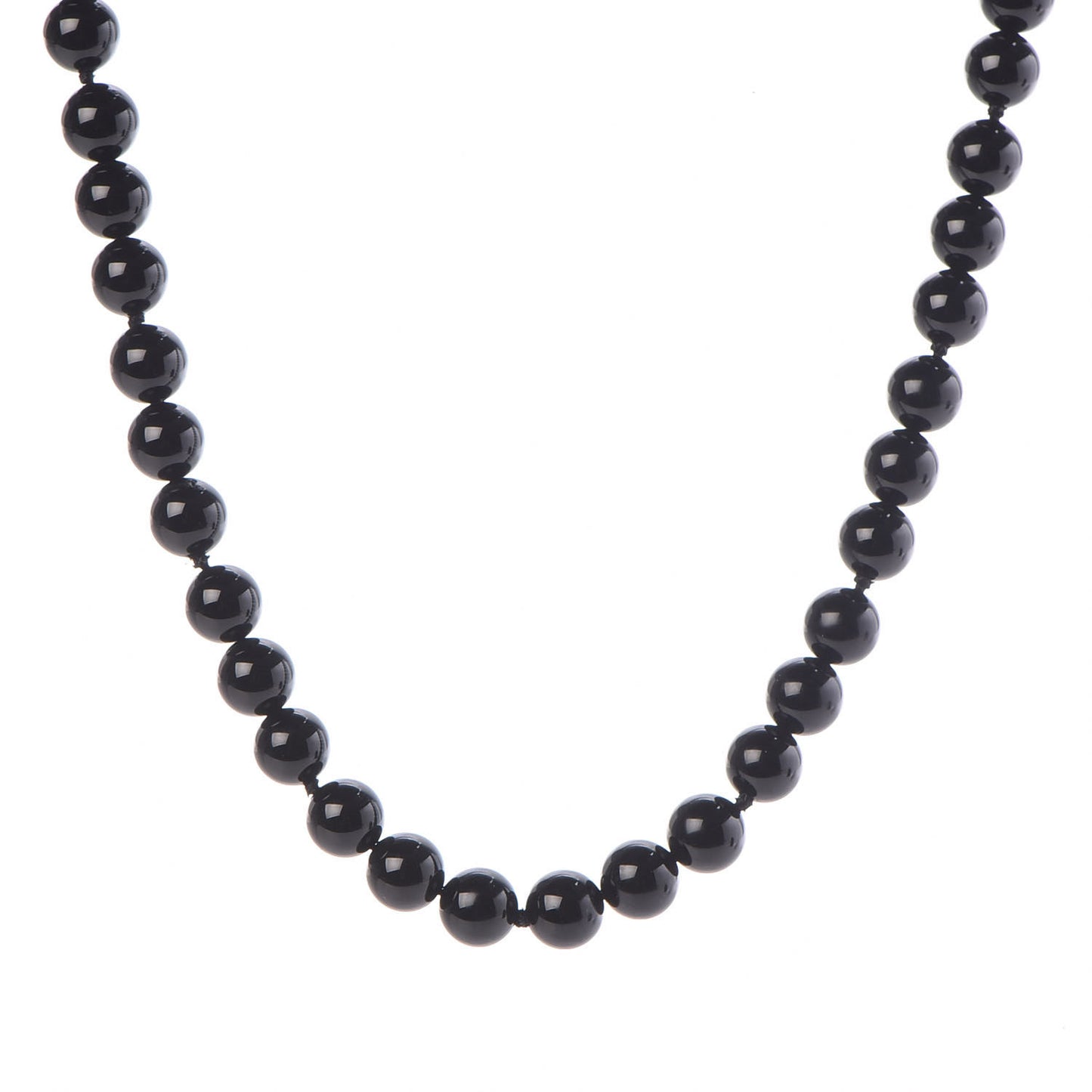 Sterling Silver Black Onyx Bead Toggle Necklace