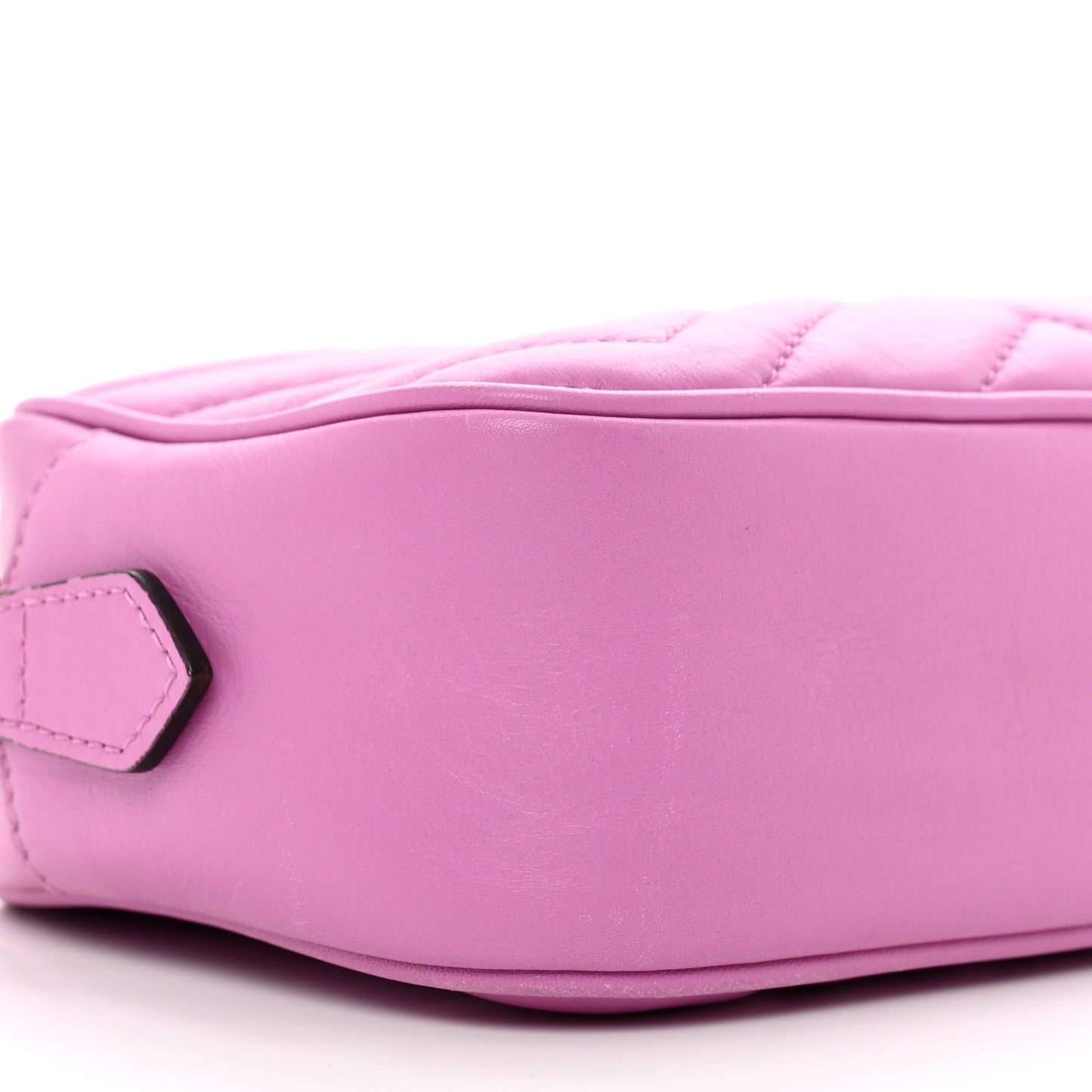 Calfskin Matelasse Mini GG Marmont Chain Shoulder Bag Candy Mousse