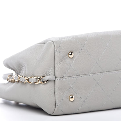 Chanel Bullskin Stitched Small Shopping Bag Grey 6 of 10