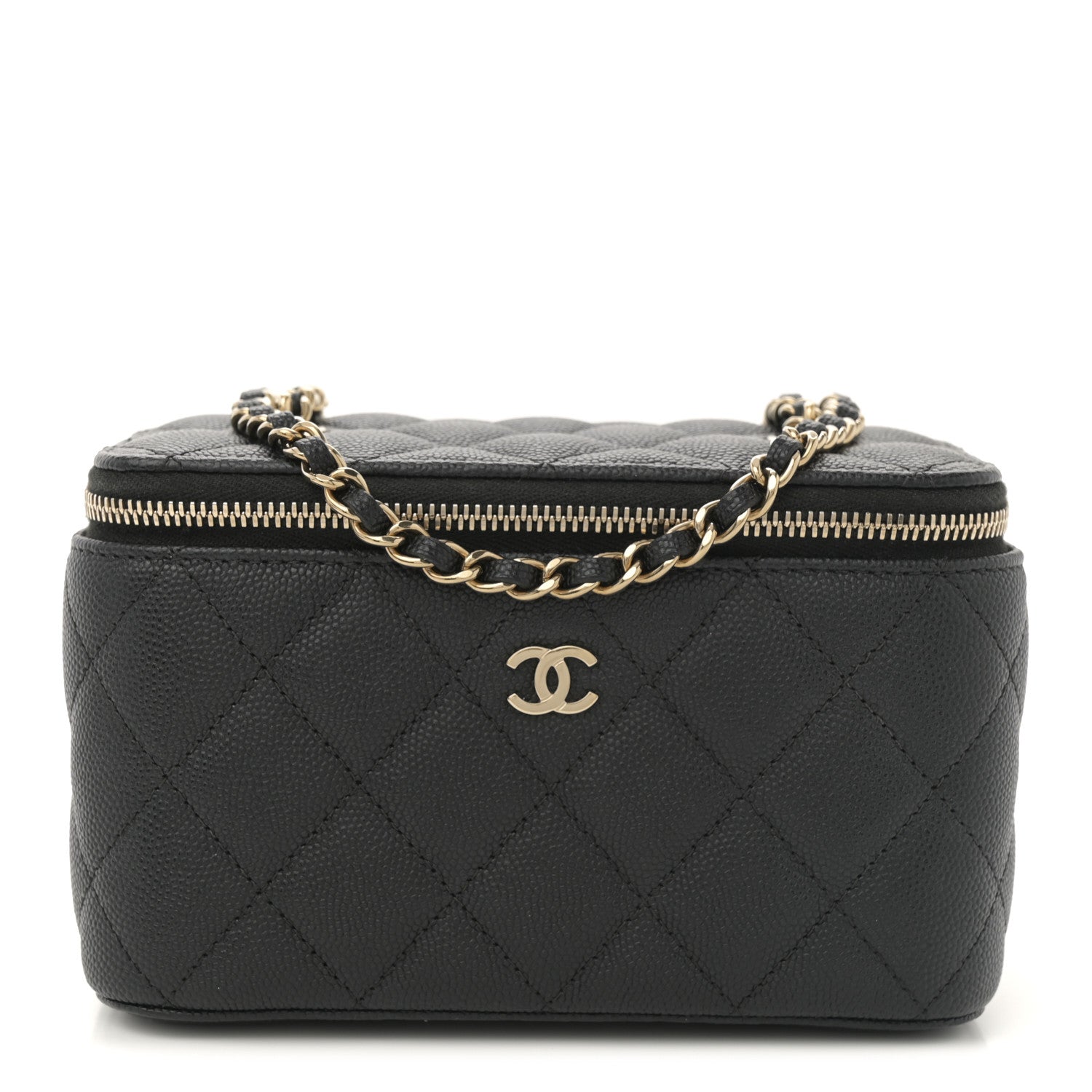 Chanel Caviar Quilted Small Vanity Case With Chain Black 1 of 12