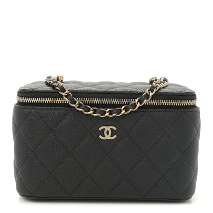 Chanel Caviar Quilted Small Vanity Case With Chain Black 1 of 12