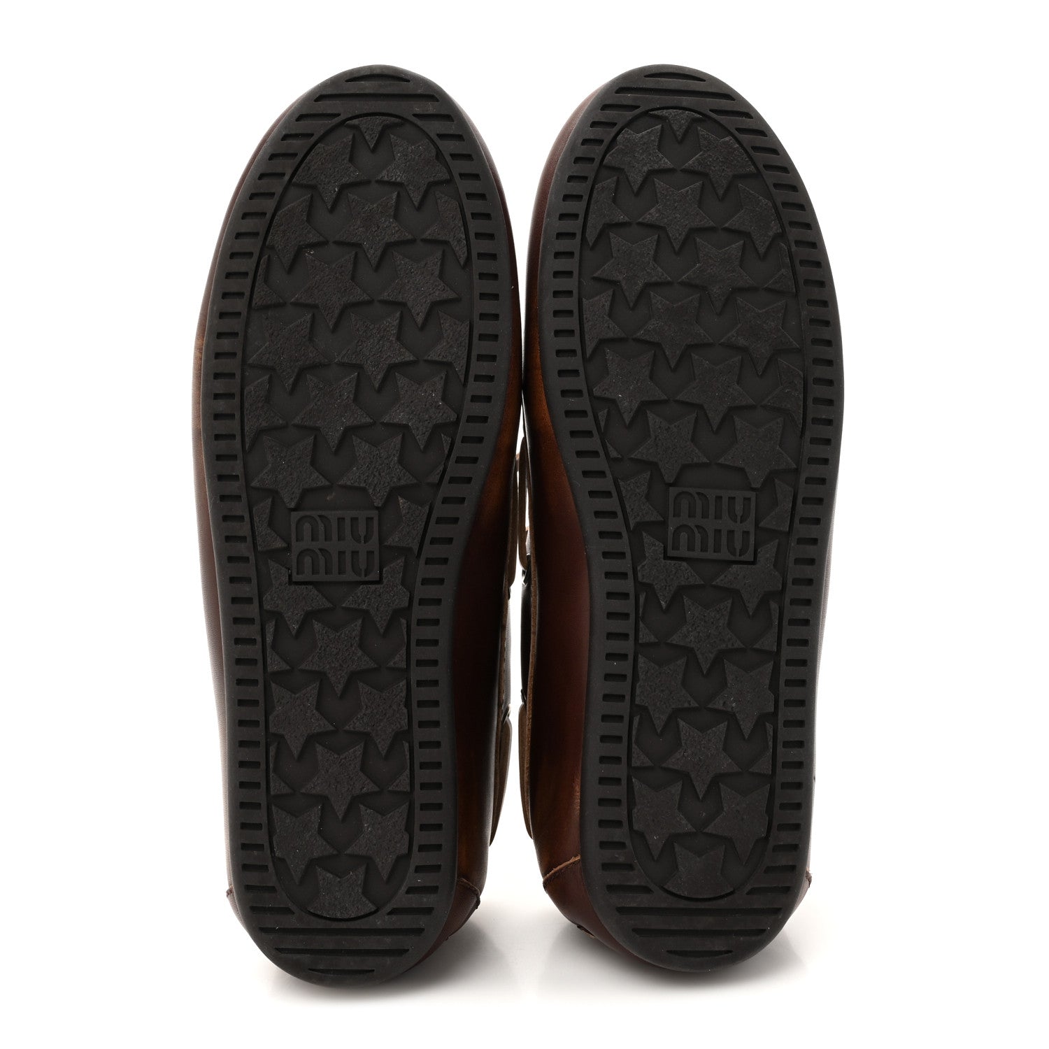 Miu Miu Vitello Deco Boat Loafers 39 Bruciato 6 of 10