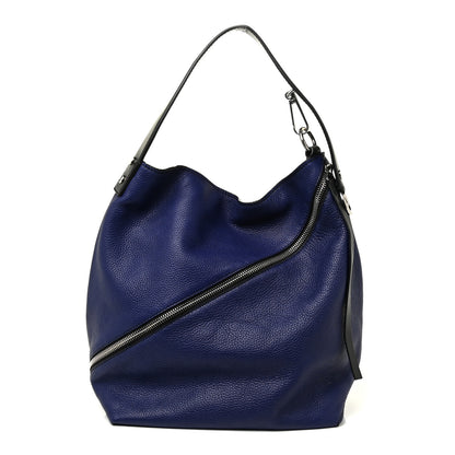 Proenza Schouler Pebbled Calfskin Medium Zip Hobo Blue 1 of 16