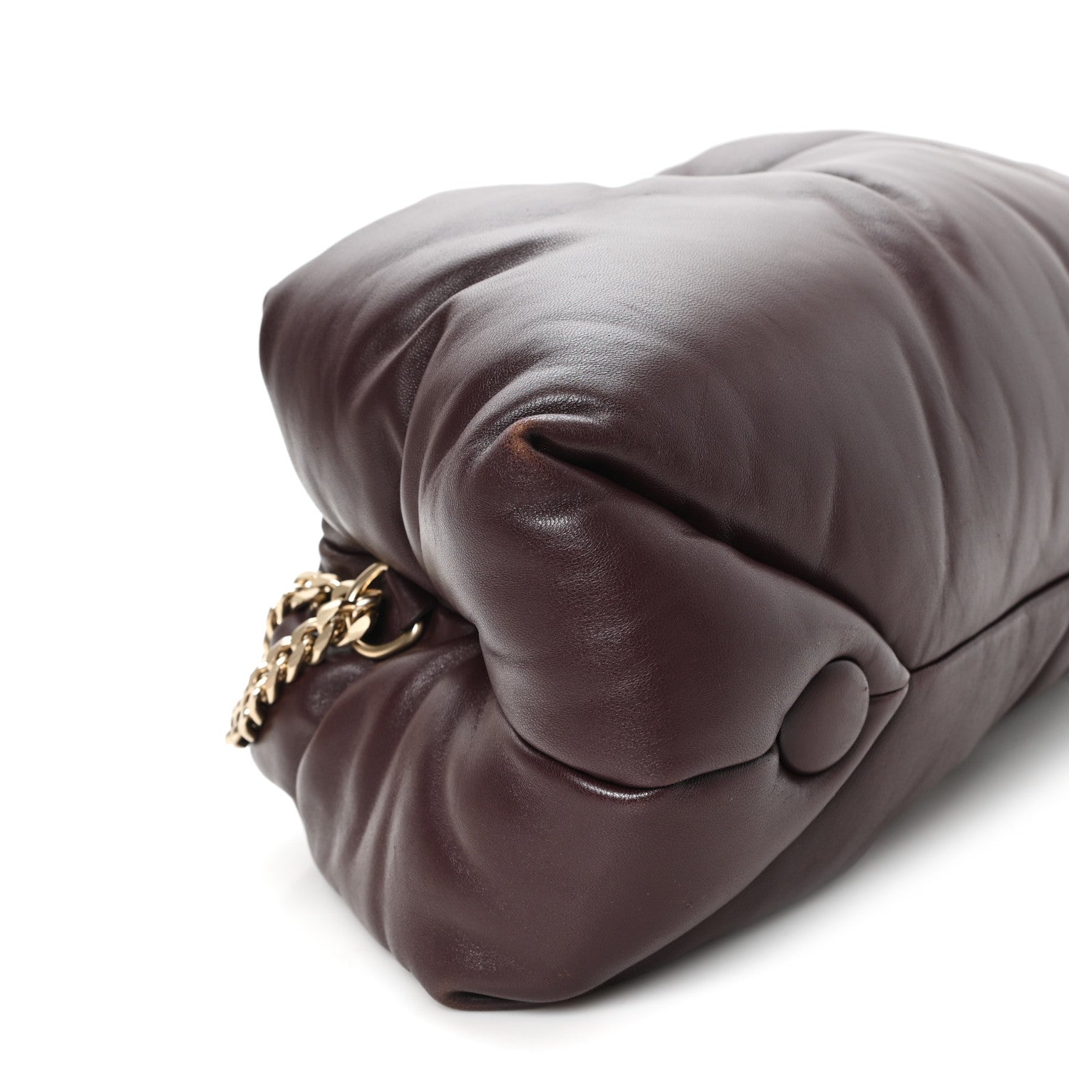 Proenza Schouler Lambskin Puffy Tobo Chain Shoulder Bag Chocolate 9 of 10