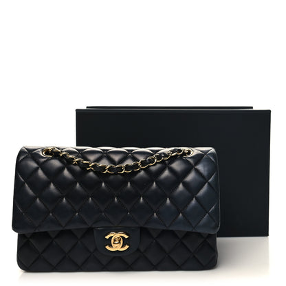 Chanel Lambskin Quilted Medium Double Flap Black 13 of 13