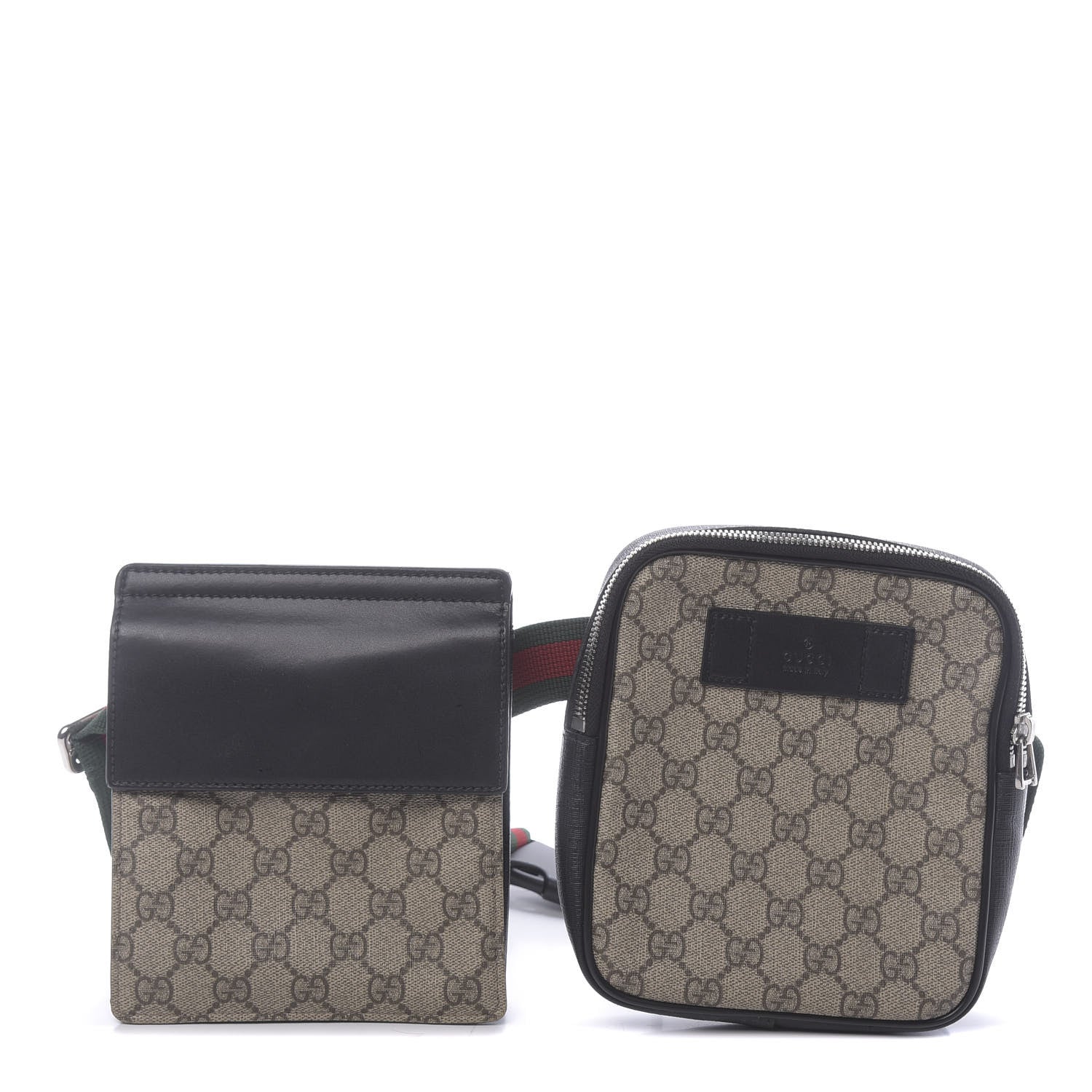 Gucci GG Supreme Monogram Web Belt Bag Black 1 of 17