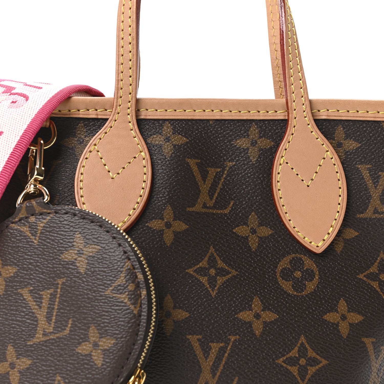Louis Vuitton Monogram Neverfull BB Pink Peony 7 of 9