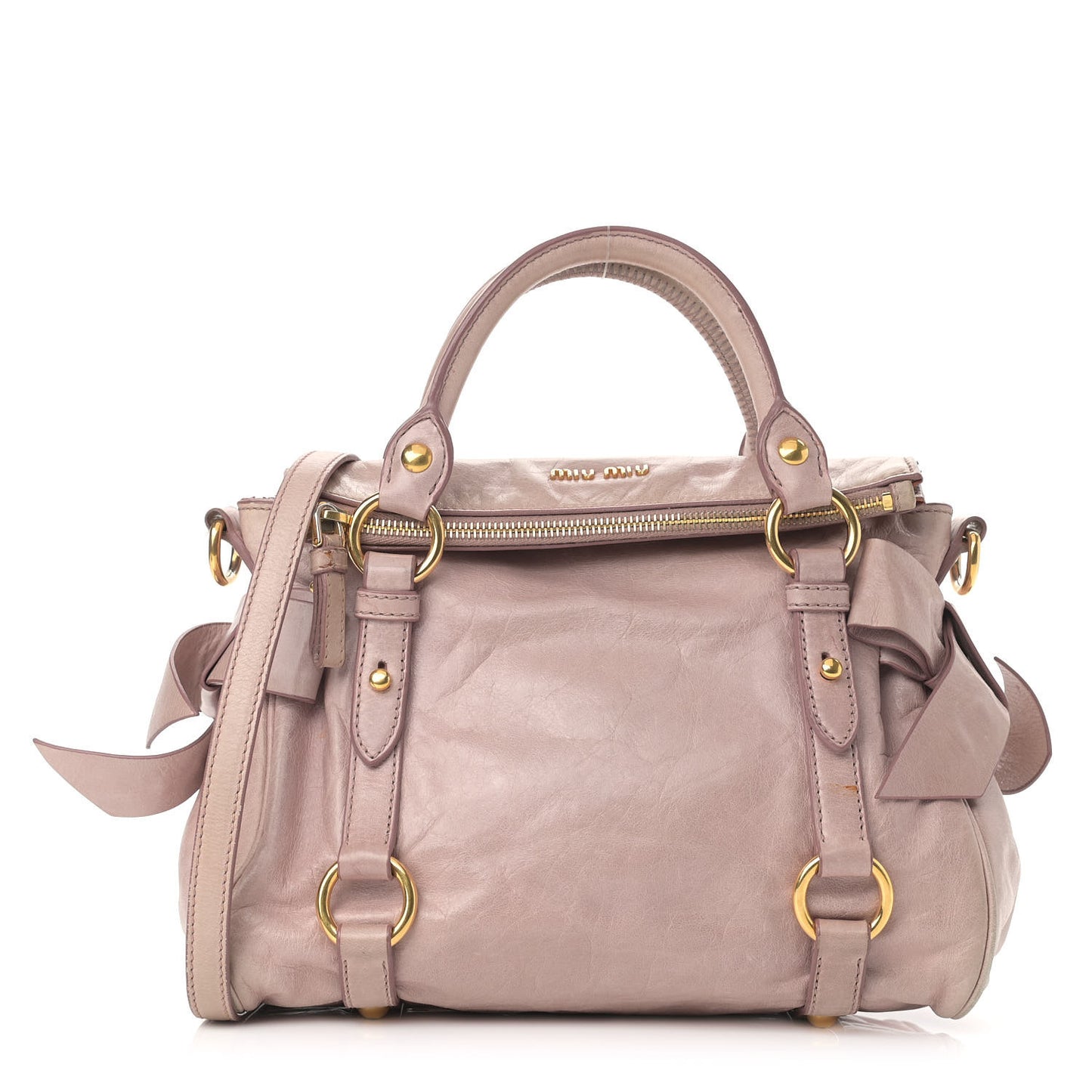 Vitello Lux Mini Bow Bag Cipria