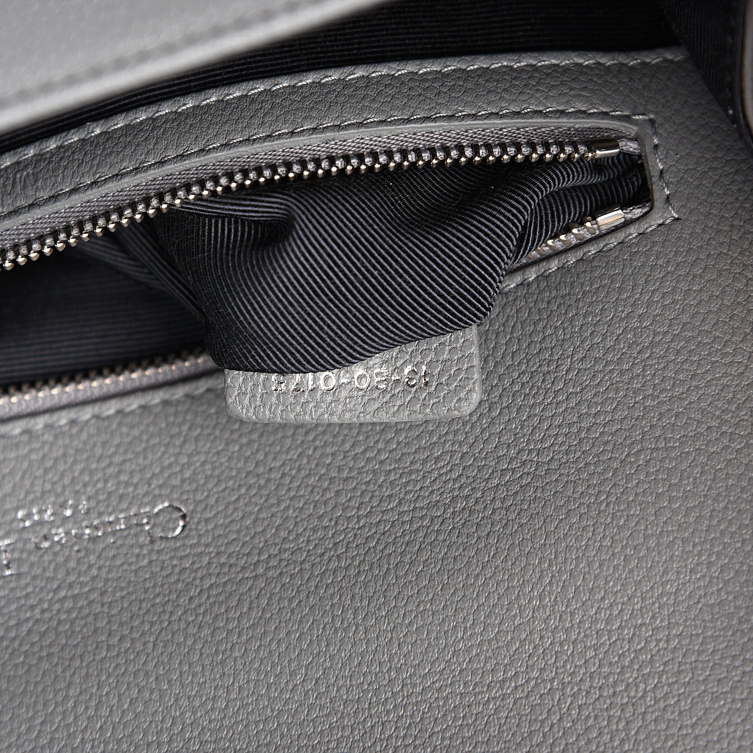 Christian Dior Grained Calfskin Medium Diorama Flap Bag Gris 6 of 10