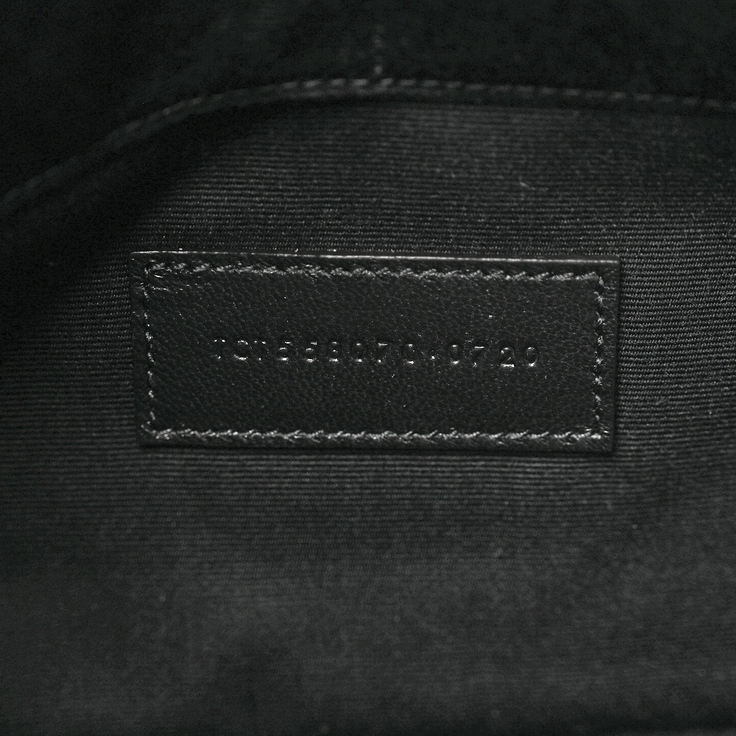 Saint Laurent Calfskin Crocodile Embossed Tablet Pouch Black 6 of 7