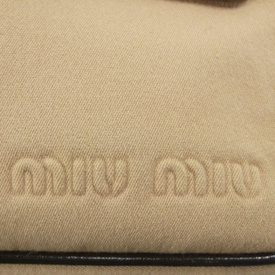 Canvas Small Bow Tote Tan