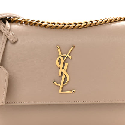 Saint Laurent Calfskin Medium Monogram Sunset Dark Beige 7 of 9