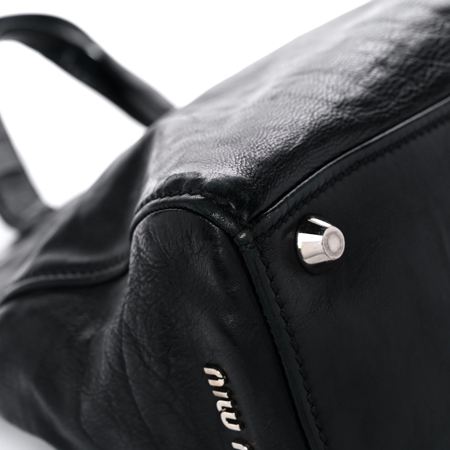 Vitello Lux Satchel Black