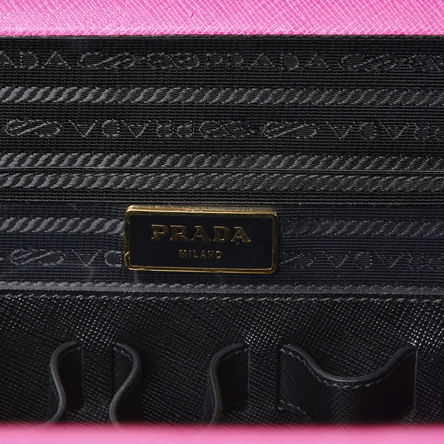 Saffiano Cosmetic Train Case Fuxia