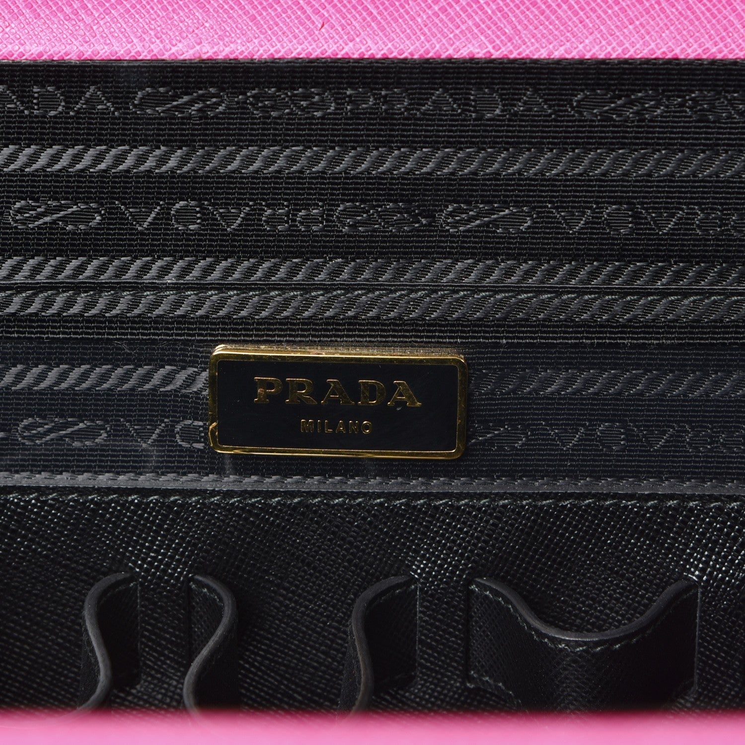 Prada Saffiano Cosmetic Train Case Fuxia 7 of 10
