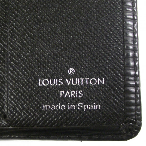 Louis Vuitton Epi Billfold Wallet 6 Cards Slots Bills Black 7 of 8