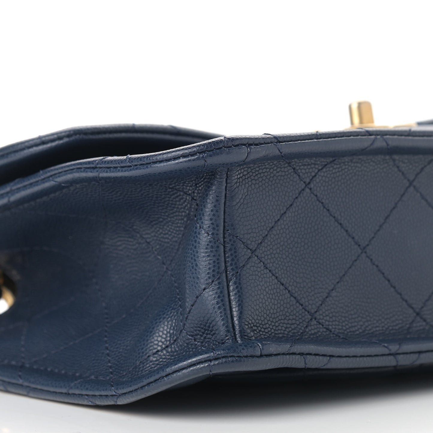 Caviar Quilted Medium Sweet Classic Flap Navy Blue