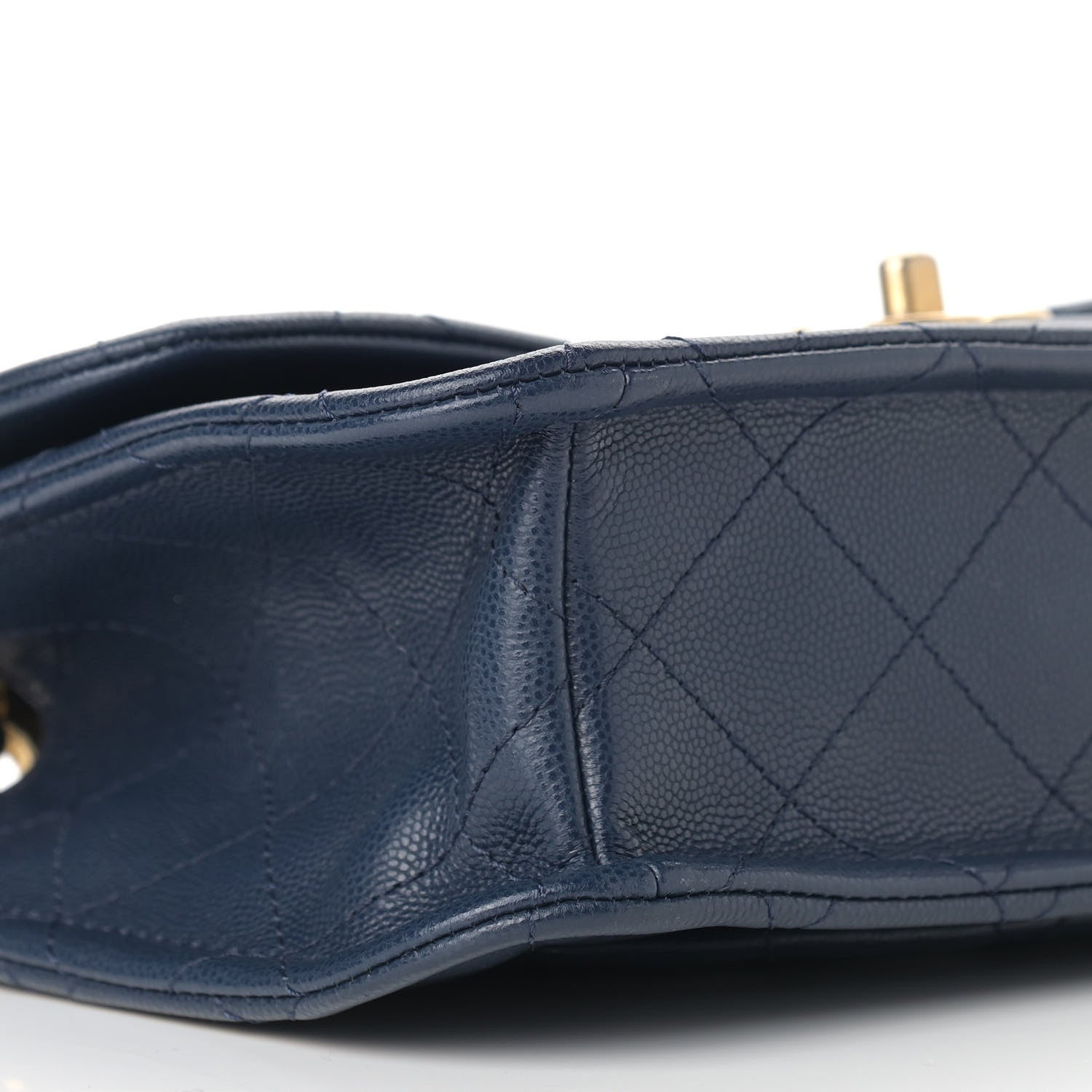 Chanel Caviar Quilted Medium Sweet Classic Flap Navy Blue 8 of 9