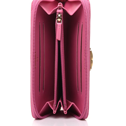 Chanel Caviar Quilted Boy Small Zip Around Wallet Pink 5 of 10