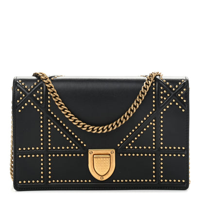 Christian Dior Lambskin Studded Micro Diorama Flap Bag Black 1 of 13