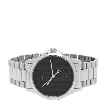 Gucci Stainless Steel 38mm G-Timeless Diamante Quartz Watch Black 2 of 4