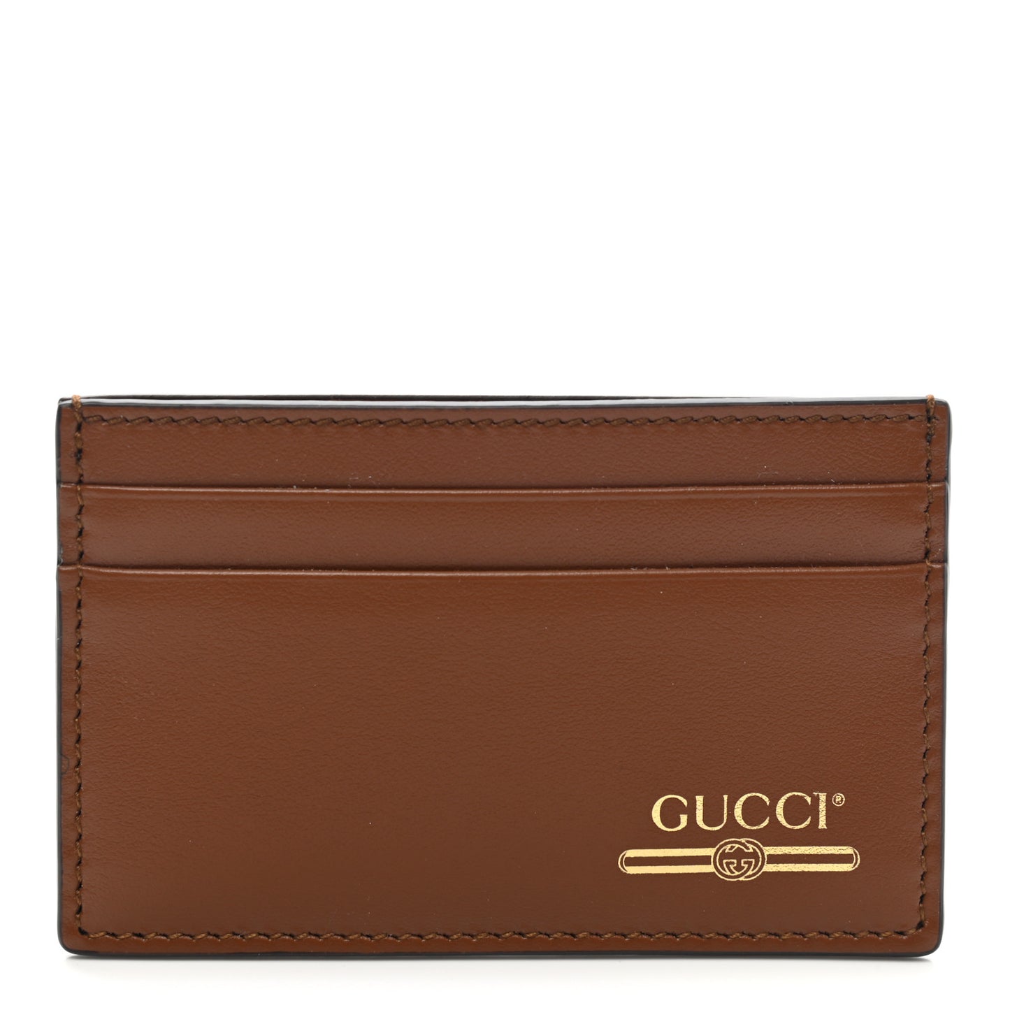 Plutone Calfskin Logo Card Holder Cuir