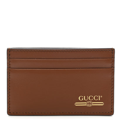 Gucci Plutone Calfskin Logo Card Holder Cuir 1 of 7
