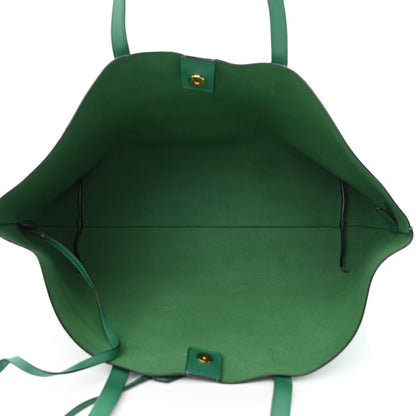 Saint Laurent Calfskin Large Shopping Tote Emerald Green 5 of 13