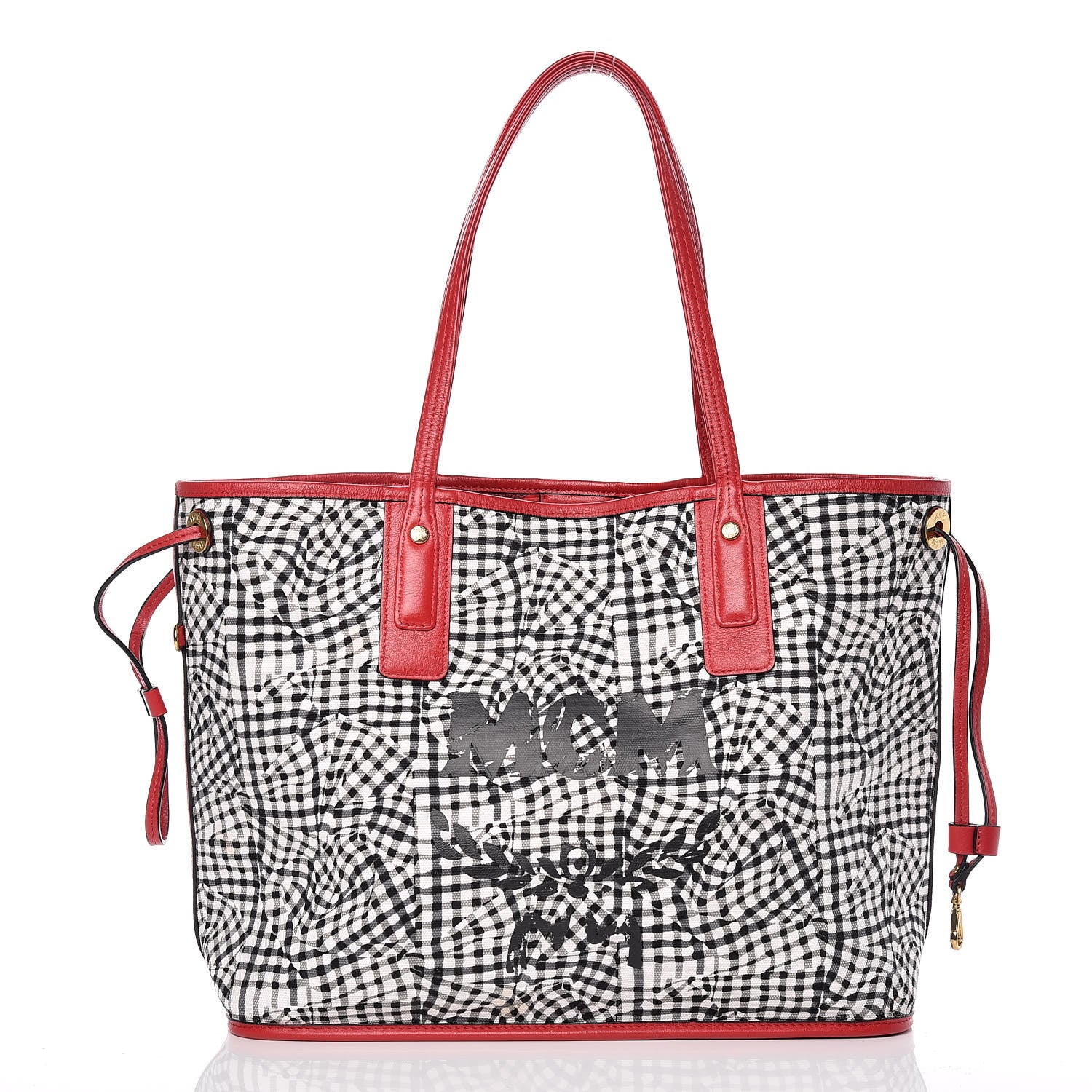 MCM Visetos Medium Liz Reversible Shopper Tote Ruby Red 5 of 14