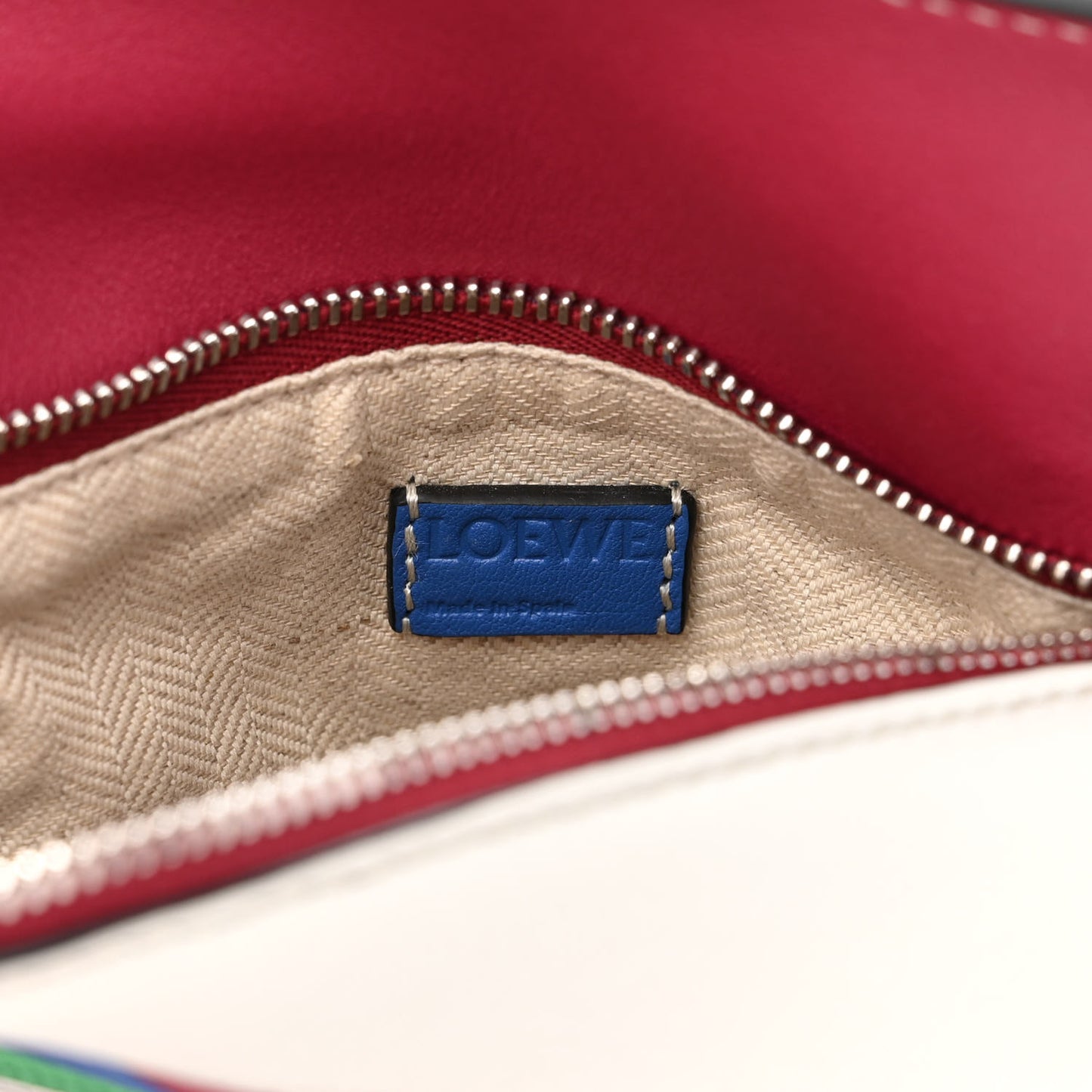 Calfskin Mini Puzzle Edge Bag Grey Multicolor
