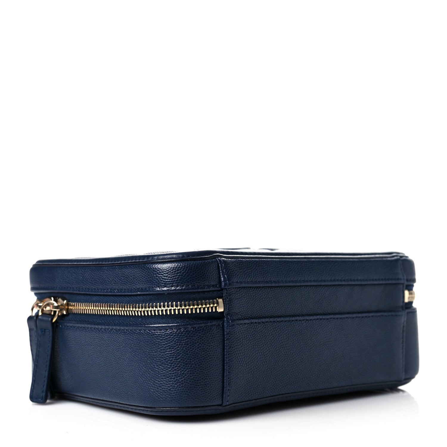 Chanel Caviar Quilted Medium CC Filigree Vanity Case Navy 3 of 9