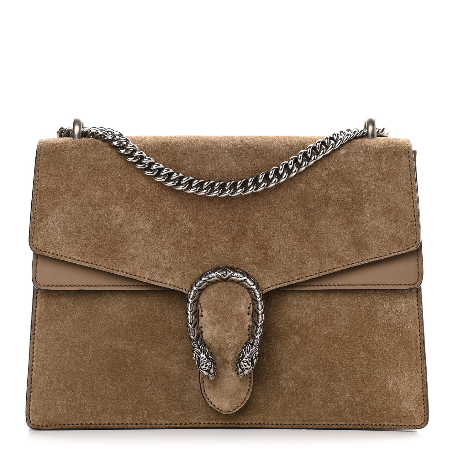 Suede Medium Dionysus Shoulder Bag Taupe