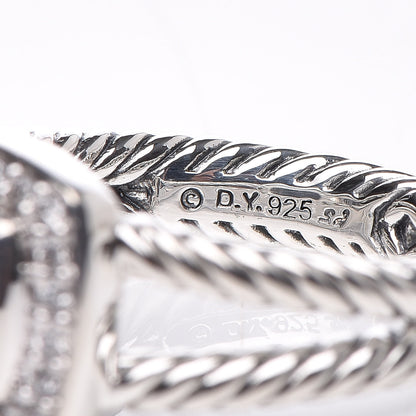 David Yurman Sterling Silver Diamond Black Orchid 7mm Petite Albion Ring 54 7 5 of 5