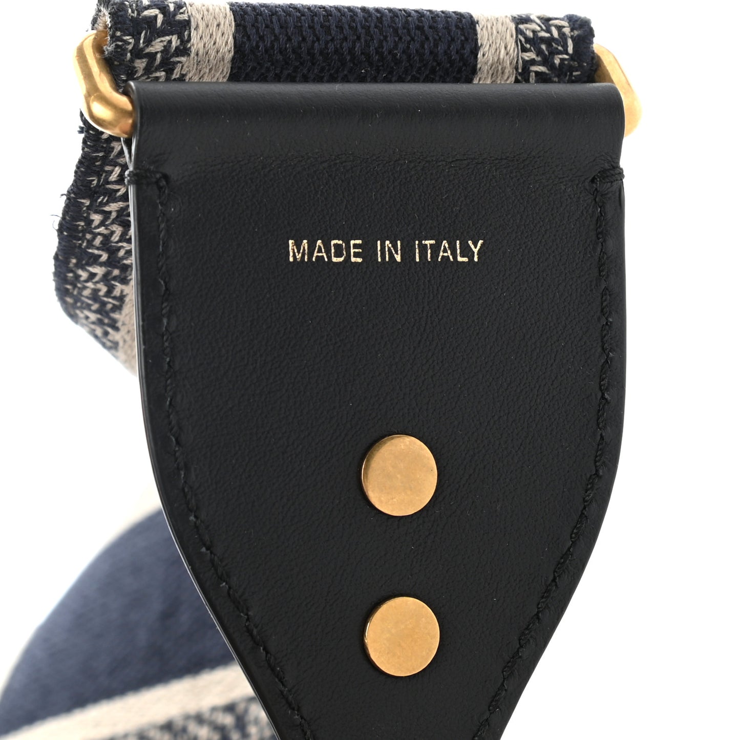 Canvas Embroidered Shoulder Strap Blue