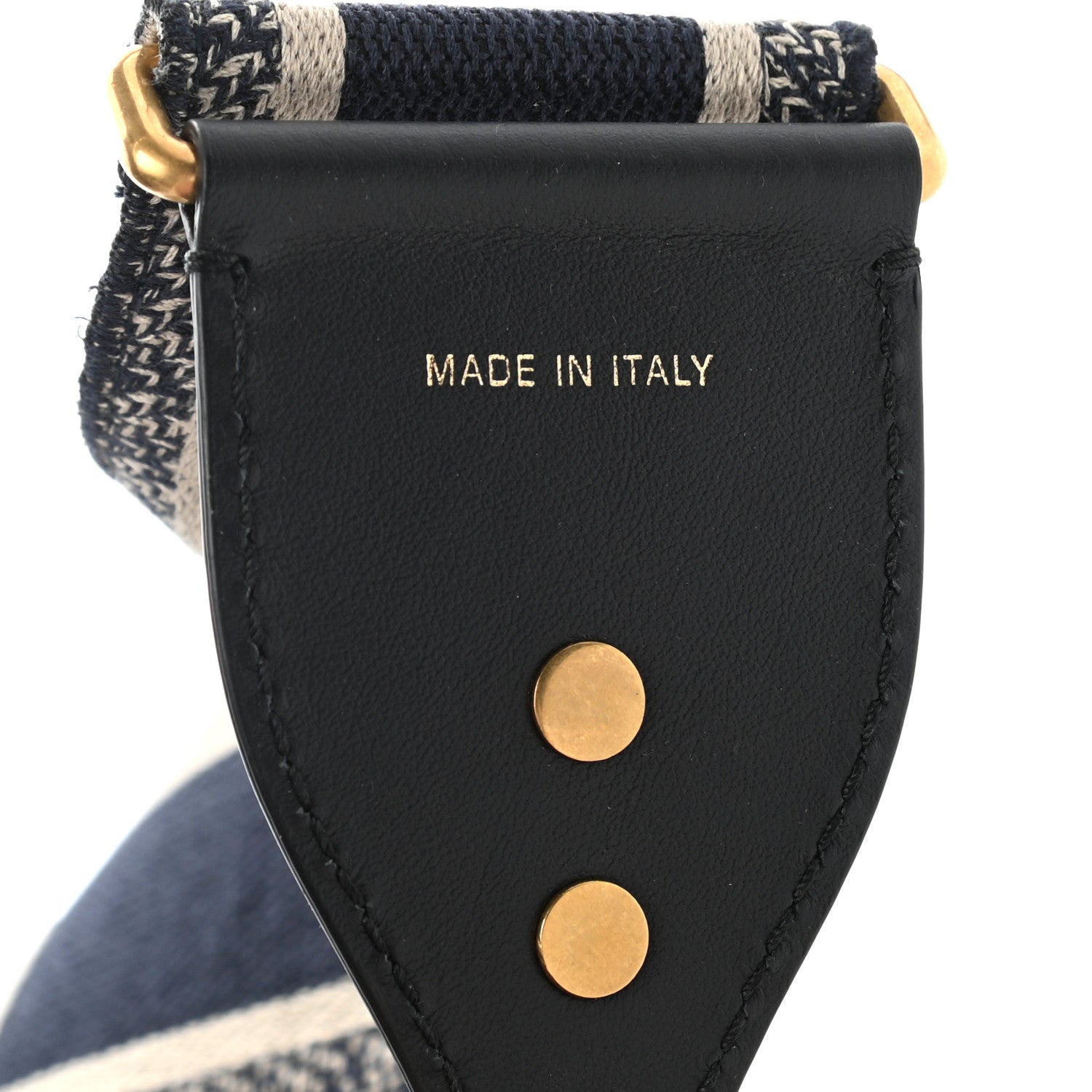 Christian Dior Canvas Embroidered Shoulder Strap Blue 4 of 4