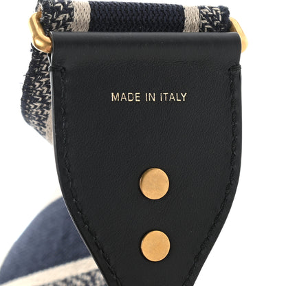 Christian Dior Canvas Embroidered Shoulder Strap Blue 4 of 4