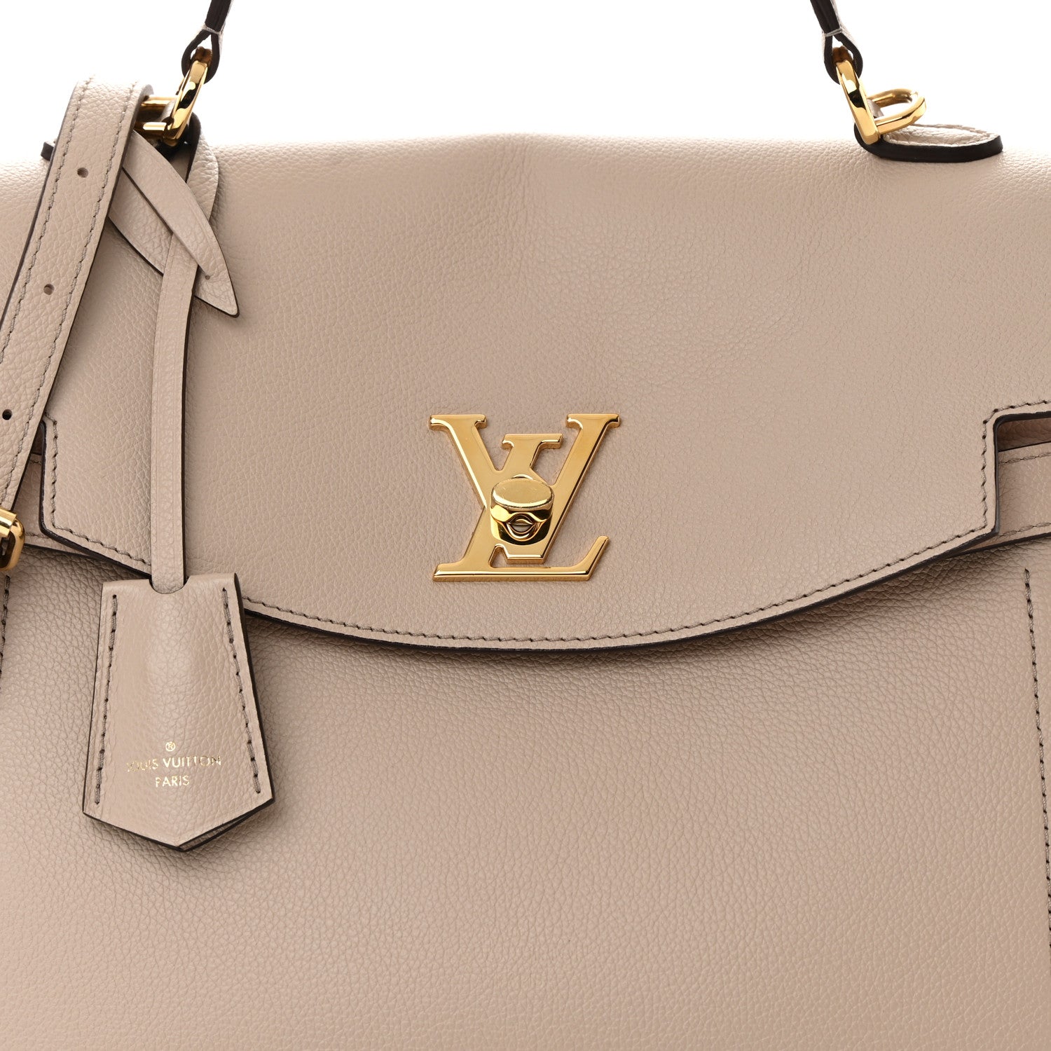 Louis Vuitton Soft Calfskin Lockme Ever MM Greige 8 of 11