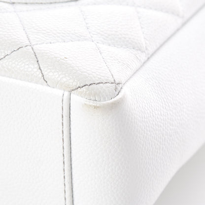 Chanel Caviar Quilted Petit Shopping Tote PST White 14 of 14